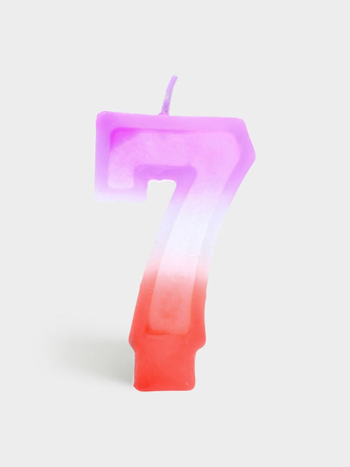 Цена за 10 шт. Свеча цифра для торта «7», 8×3.75×1 см