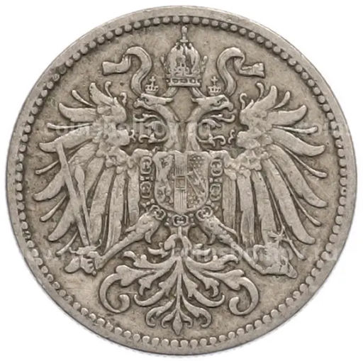 Монета 10 геллеров 1895 года Австрия