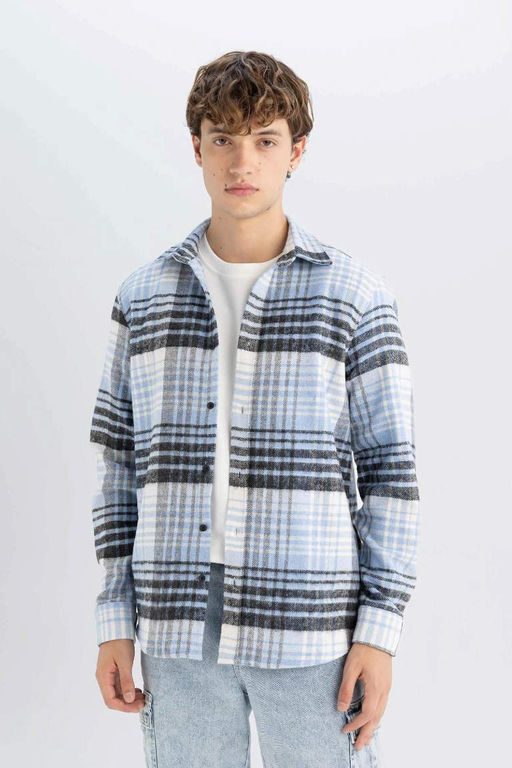 Рубашка Lumberjack с длинным рукавом в клетку стандартного кроя - Defacto фото 3