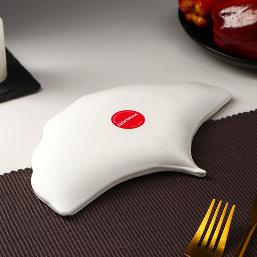 Блюдо для фруктов Доляна «Ракушка», 23×15 см, белое