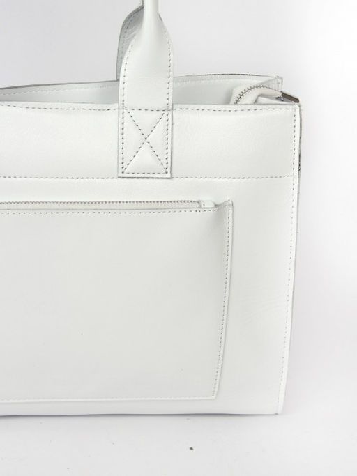 Сумка женская натуральная кожа RM-SH-8896-1, 1отд+карм/перег, плечевой ремень, белый SALE 261772 - Adelia фото 4