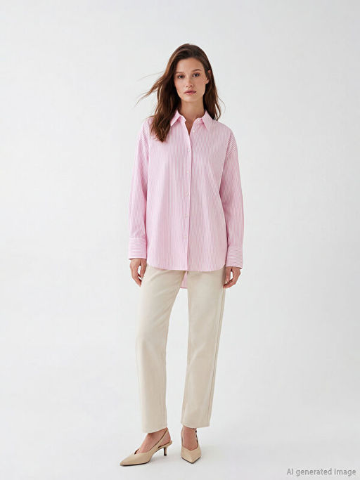 ?izgili Kad?n Oxford G?mlek