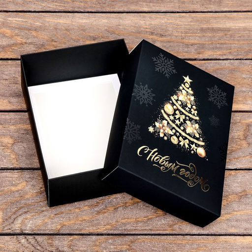 Коробка складная, крышка-дно, Новогодняя ёлка, софт тач, 21 х 15 х 7 см - UPAK LAND фото 3