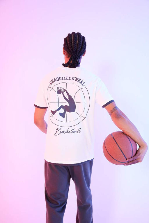 DeFactoFit Shaquille ONeal Футболка стандартного кроя с круглым вырезом и короткими рукавами