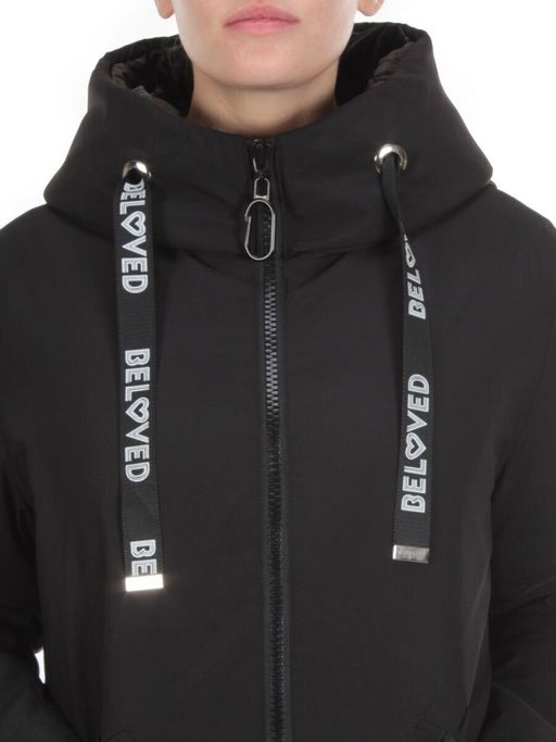 2238 BLACK Пальто женское зимнее AKIDSEFRS (200 гр. холлофайбера) - Fashion фото 10