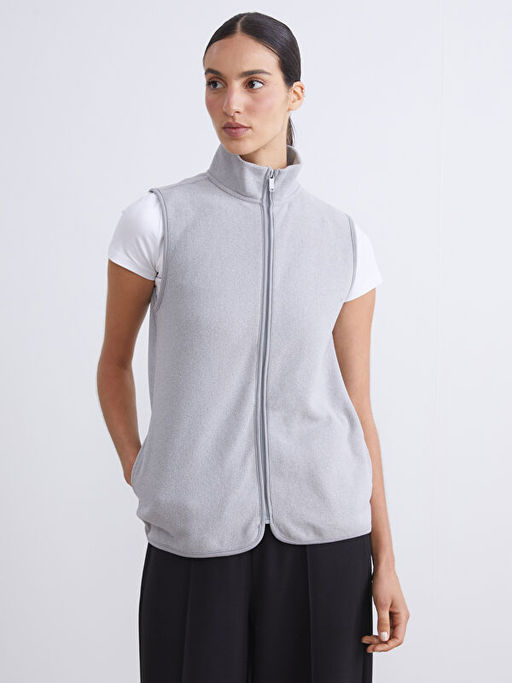 Dik Yaka Kad?n Polar Yelek