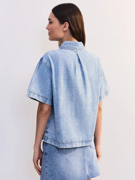 Джинсовая рубашка с коротким рукавом ZR2605092347-101 / Zarina