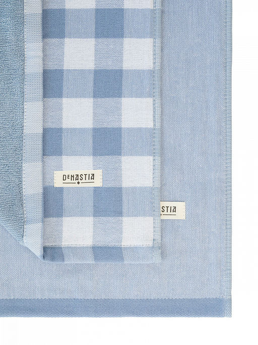 Набор кухонных полотенец 2шт 40x60 голубой хлопок