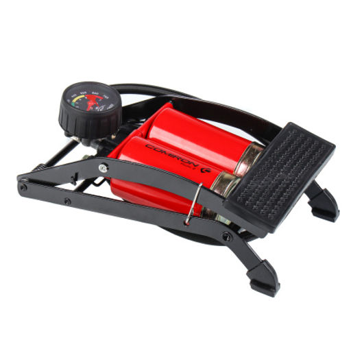 Насос ножной с манометром COMIRON FUJIN 2, стальной корпус, два поршня 55*110мм., вес 1,2 кг. /уп 10/ - Галеонтрейд фото 5