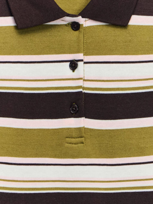 Лонгслив-поло в полоску / Zarina фото 3