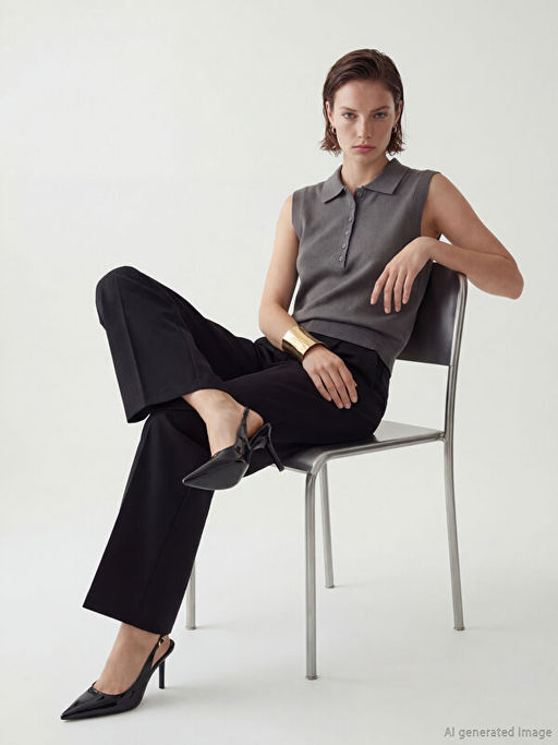 Polo Yaka Kad?n Triko S?veter