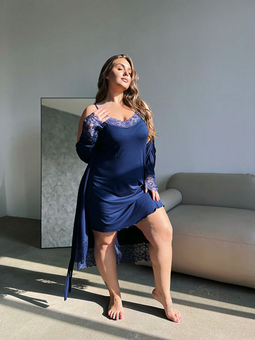 Комплект Нежность_4010/темно-синий - Ihomelux фото 9