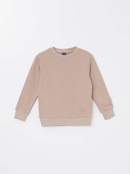 Bisiklet Yaka Basic Uzun Kollu Erkek ?ocuk Sweatshirt