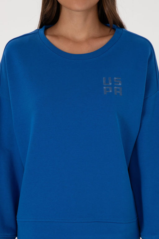 Kad_n Koyu Mavi Bisiklet Yaka Basic Sweatsh_rt Sepette S_rpriz _ndirim - U.s. polo assn фото 6