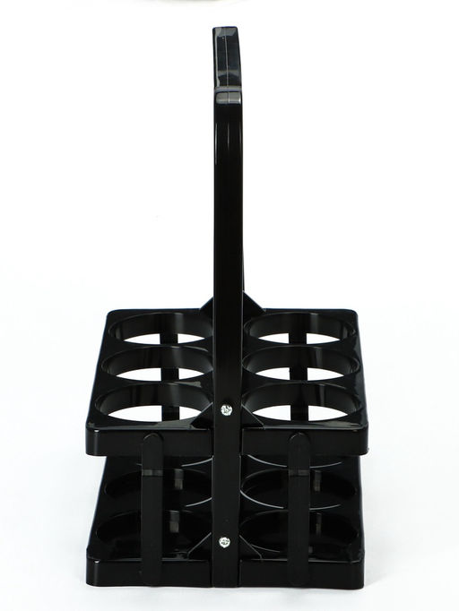 Переноска, подставка для 6 бутылок, 33 х 27,2 х 18 см, внутренний диаметр 7,8 см, черный - Simaland фото 3