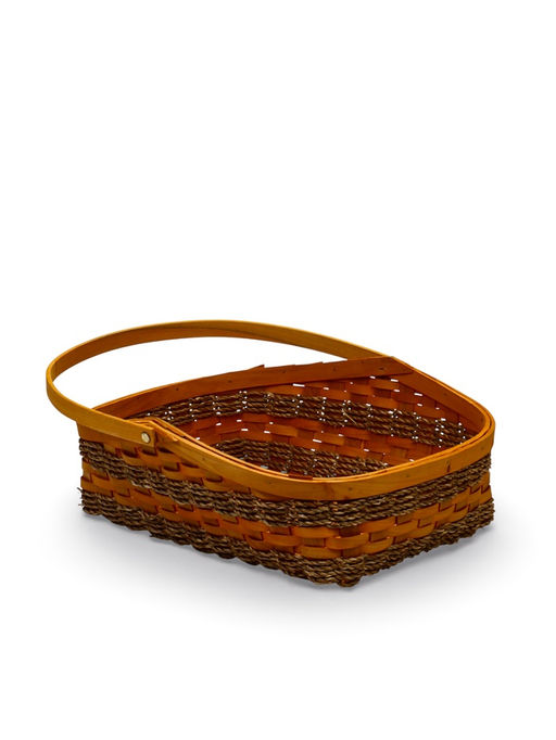 Корзина плетёная для хранения Koca, с ручкой, ива, коричневая, набор 3 шт.