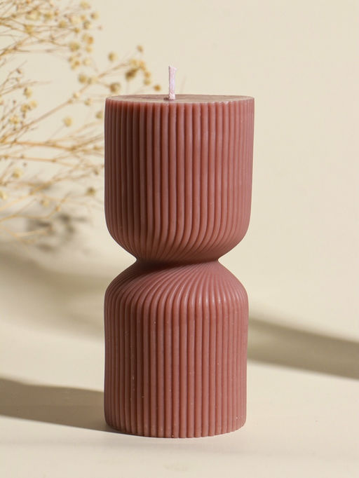 Свеча интерьерная "Греция" капучино 6х6х14 см