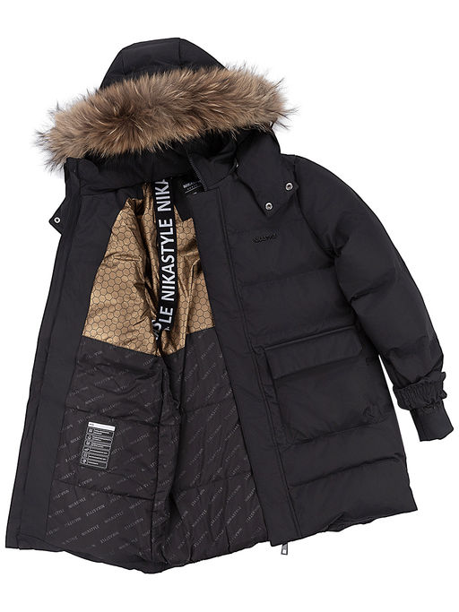 КУРТКА пуховая 4з8124 черный - Nikastyle фото 4
