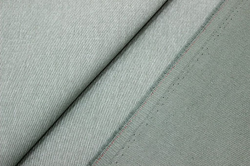 Джинс с ворсом цв.Морозно-мятная дымка, ш.1.5м, хлопок-100%, 330гр/м.кв - Купава фото 3