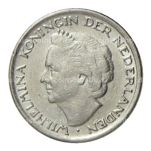 Монета 10 центов 1948 года Нидерланды