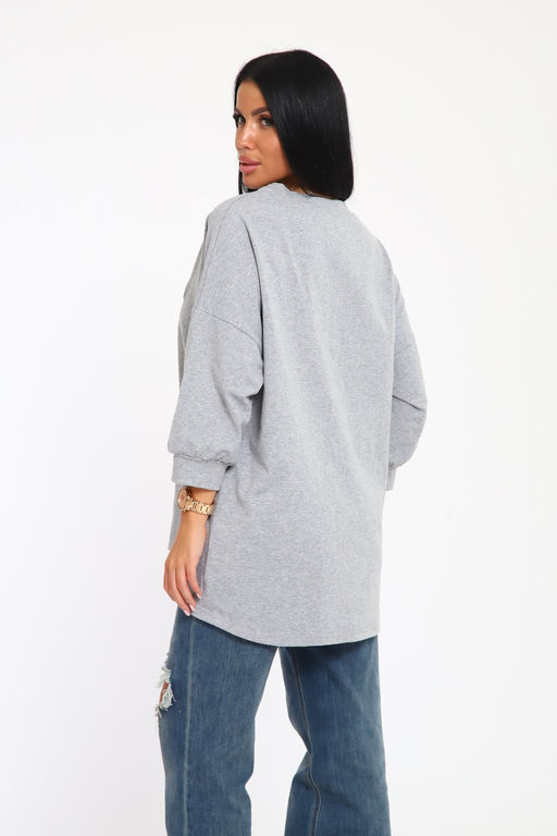 24414 Джемпер удлиненный с лейблом