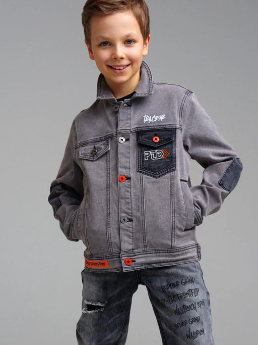 12411151 Куртка текстильная джинсовая для мальчиков
