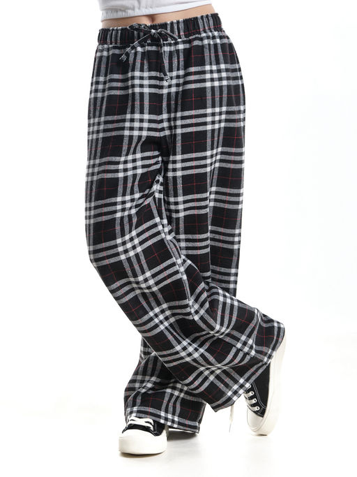 Брюки палаццо спортивные штаны для девочки одежда в клетку UD 7875(5161) кофе/беж клетка - Mini maxi фото 26