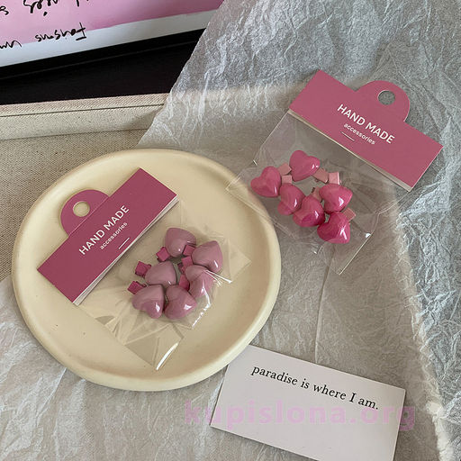 Набор заколок для волос Pink hearts - Купи слона фото 3