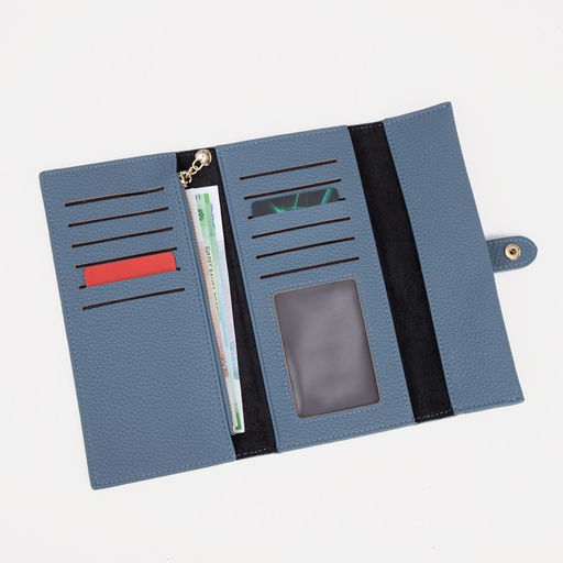 Кошелёк на кнопке, цвет голубой - Simaland фото 5