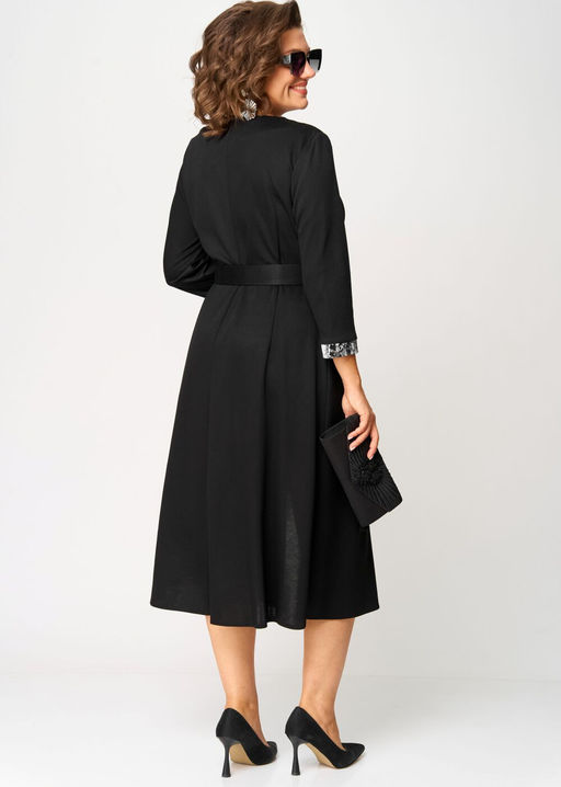 Платье EVA GRANT 7220Н черный + серый