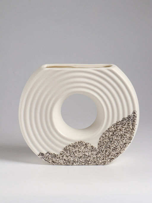 Ваза «Паскуаль», 16×19 см, керамика, бело-серая