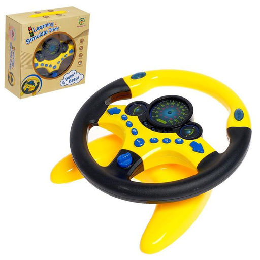 Уценка (помята упаковка) Руль музыкальный Суперводитель, световые и звуковые эффекты, работает от батареек