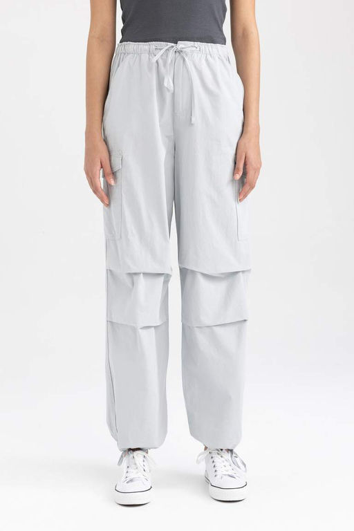 Классные брюки из 100% хлопка из поплина Parachute - Defacto фото 8