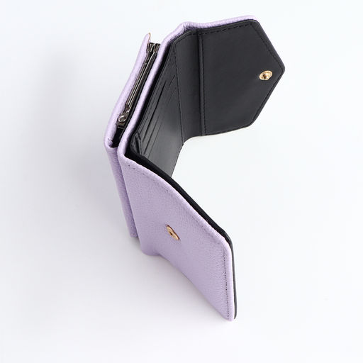 Кошелёк женский на кнопке 10.5×3.5×8.5 см, сиреневый
