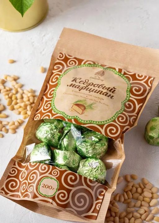 Кедровый марципан, 200 г | крафт-пакет - Сибирский кедр фото 4