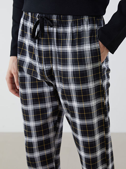 Standart Kal?p Ekose Erkek Pijama Alt