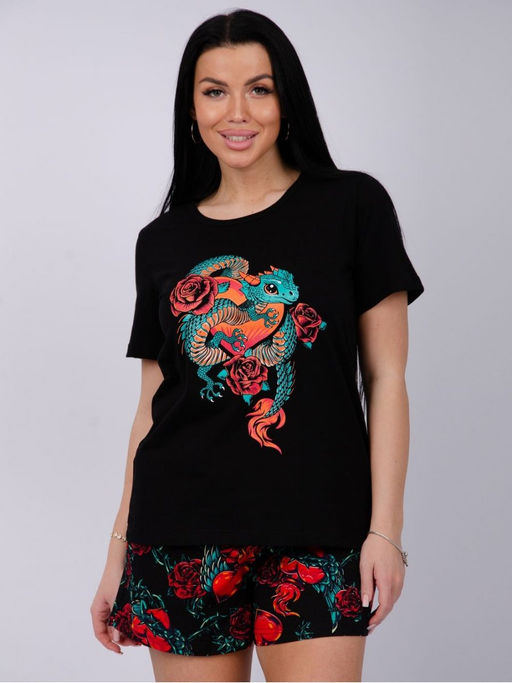 Пижама "Джису" шорты, трикотаж