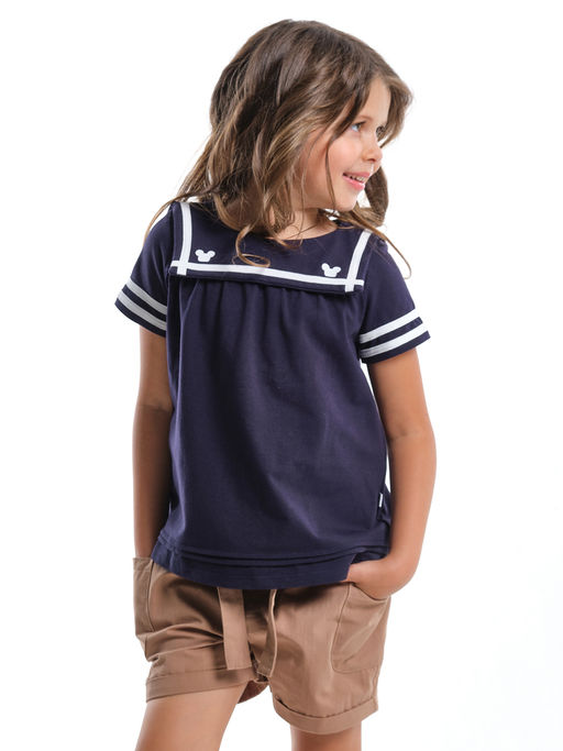 Футболка для девочки UD 1457 синий - Mini maxi фото 5