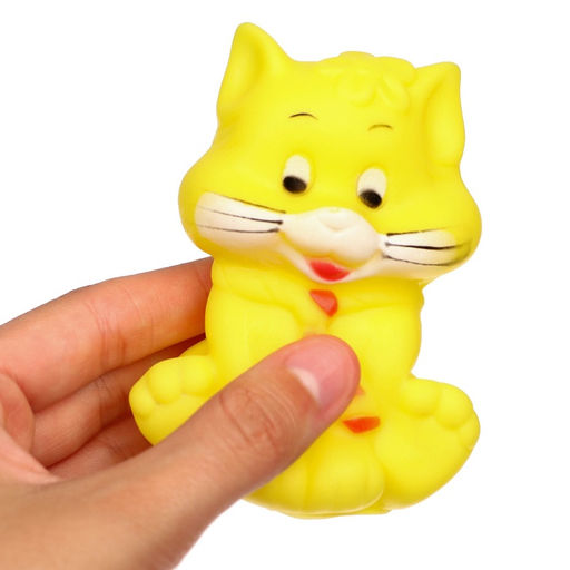 Резиновая игрушка для ванны «Котик», с пищалкой, 1 шт., МИКС