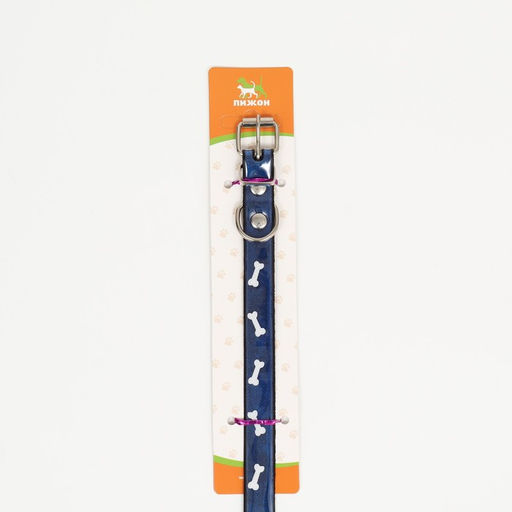 Ошейник со светоотражающим покрытием Косточки, 26-33 х 1,5 см, микс цветов - Пижон фото 9