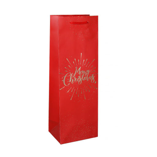 Цена за 12 шт. Пакет подарочный 12х35х9 Новый год/ 362-19 /уп 12/960/под бутылку - Галеонтрейд фото 4