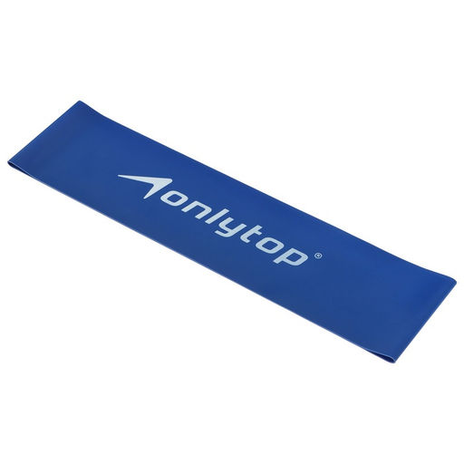 Фитнес-резинка ONLYTOP, 30.5×7.6×0.09 см, нагрузка 8 кг, цвет синий