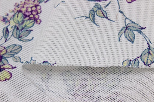 Рогожка Вьющиеся розочки, ш.1.5м, хлопок-100%, 165гр/м.кв - Купава фото 5