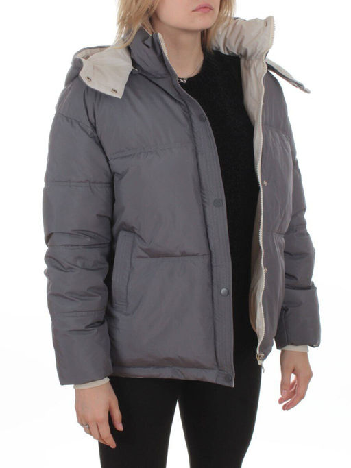 S24-292 GRAY Куртка зимняя женская (150 гр. холлофайбер)