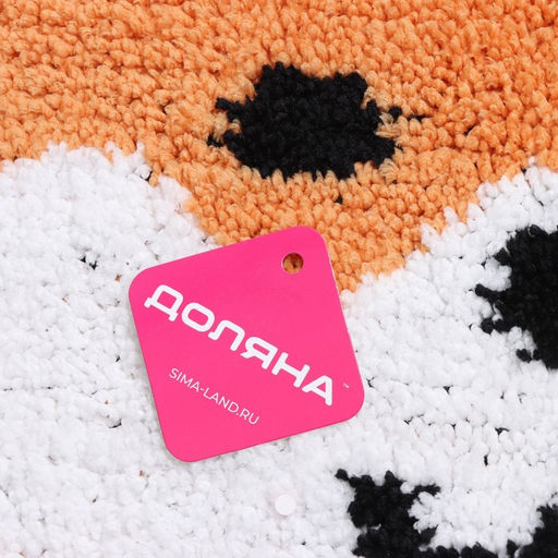 Коврик Доляна Корги, 50?40 см, оранжевый  фото 5