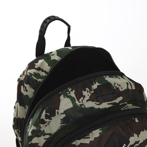 Рюкзак туристический на молнии, с увеличением, 4 наружных кармана, цвет зелёный - Simaland фото 9