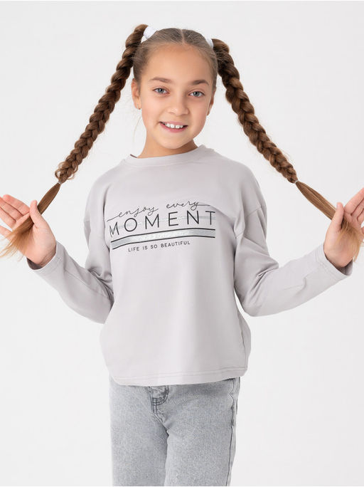 Лонгслив детский Момент серый - София фото 22