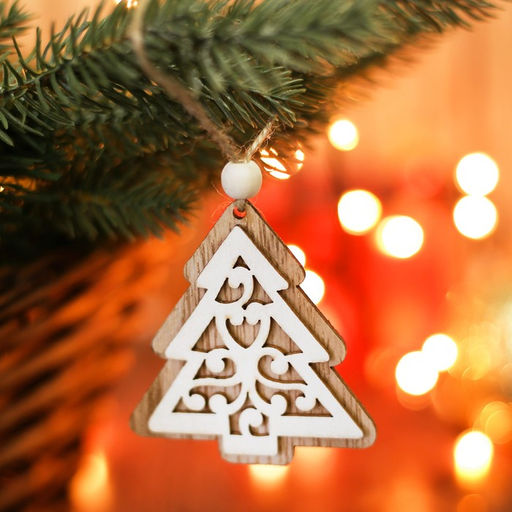 Цена за 2 шт. Елочная игрушка Ель с узорами