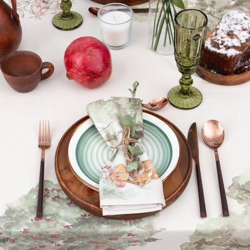 Набор столовый Этель Forest landscape скатерть 148*112+/-2см с ГМВО, салф.40х40 см - 4 шт  фото 4