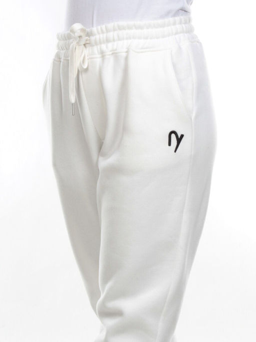 M051 WHITE Брюки спортивные женские на флисе (100% хлопок) 7986 - Fashion фото 4